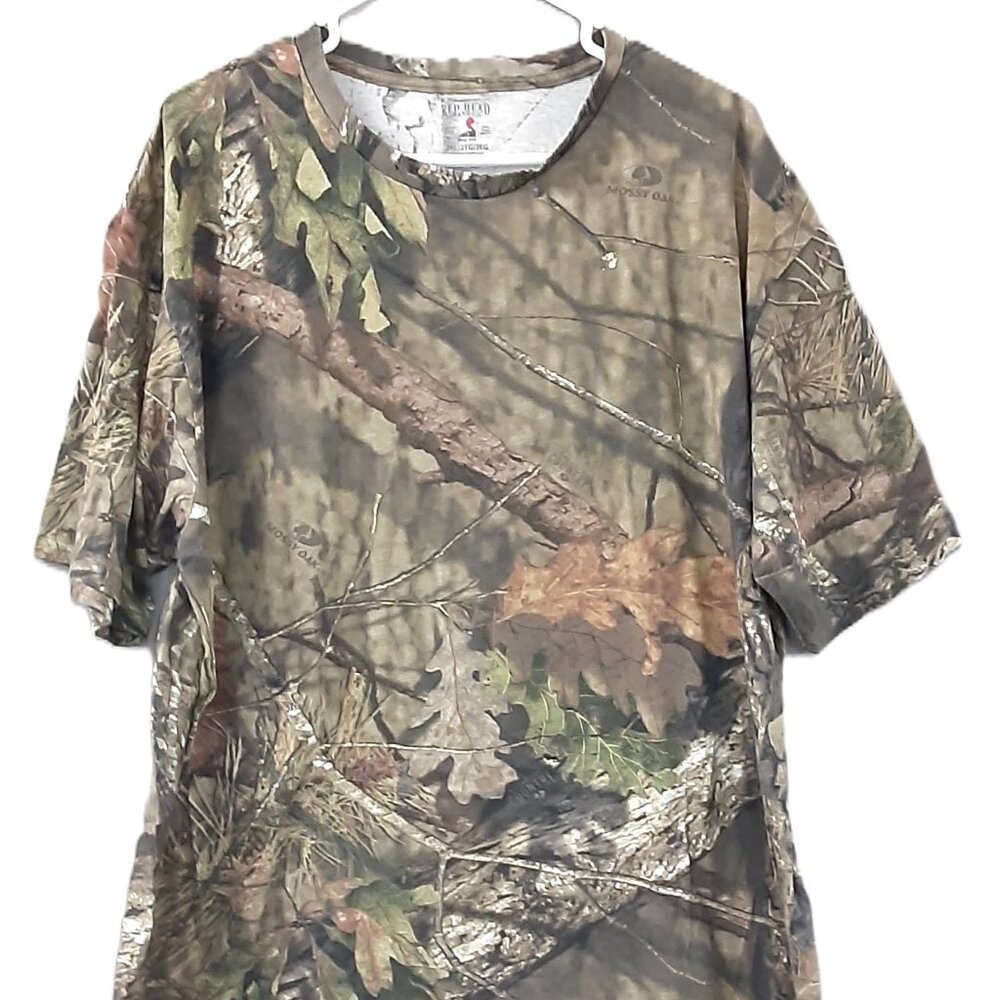 Red Head Men's Shirt Size 2XL, Camo, Pullover, Short Sleeve, Mossy Oak